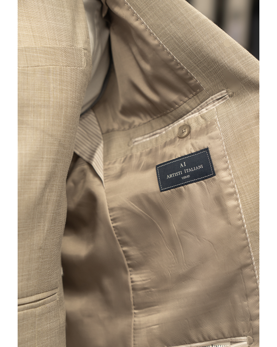 Κοστούμι Artisti Italiani μπεζ SLIM FIT