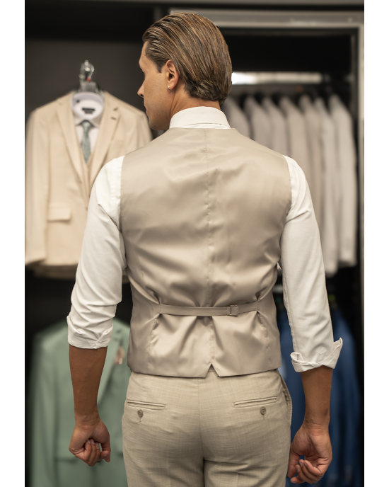 Κοστούμι Artisti Italiani μπεζ SLIM FIT