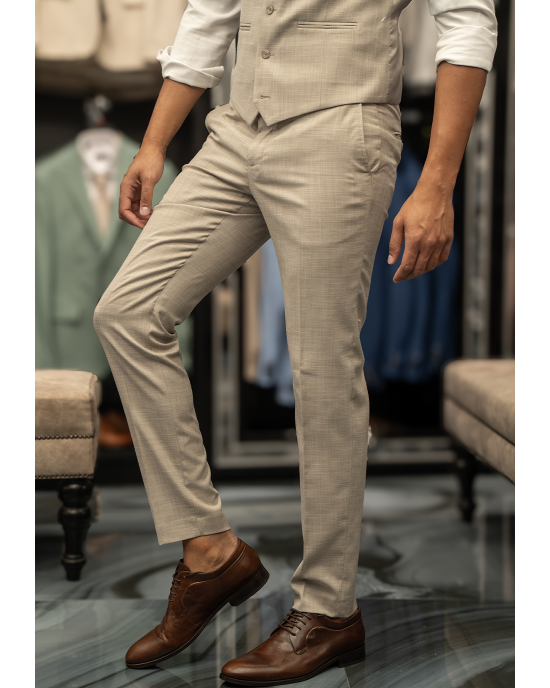 Κοστούμι Artisti Italiani μπεζ SLIM FIT