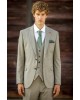 Κοστούμι Dezign μπεζ καρό SLIM FIT