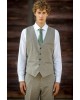 Κοστούμι Dezign μπεζ καρό SLIM FIT