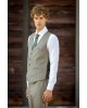 Κοστούμι Dezign μπεζ καρό SLIM FIT