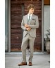 Κοστούμι Dezign μπεζ καρό SLIM FIT