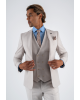 Κοστούμι Black Papigion Novara μπεζ SLIM FIT
