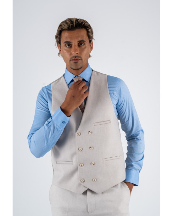Κοστούμι Black Papigion Novara μπεζ SLIM FIT