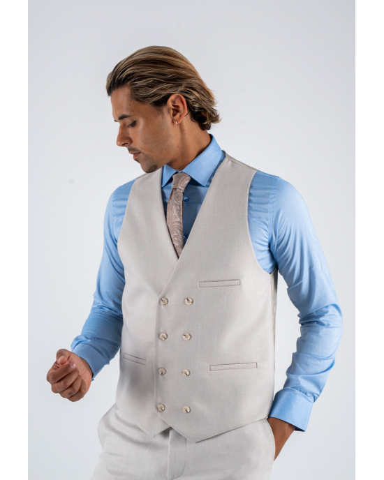 Κοστούμι Black Papigion Novara μπεζ SLIM FIT