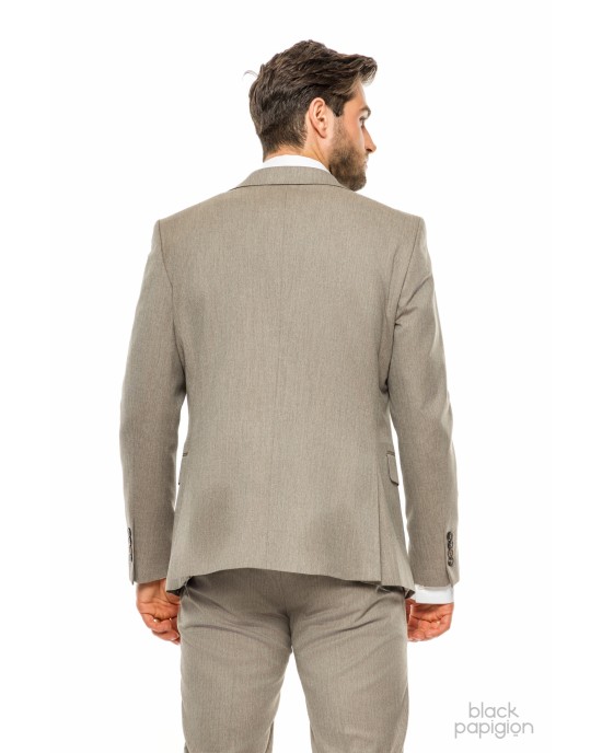 Κοστούμι Dezign μπεζ SLIM FIT