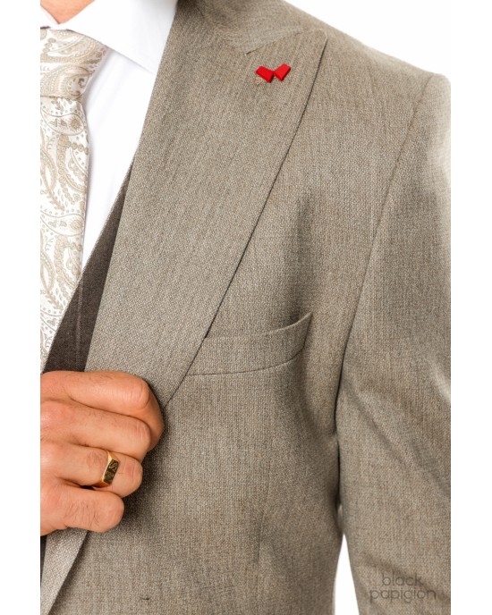 Κοστούμι Dezign μπεζ SLIM FIT