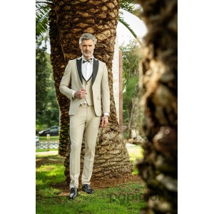 Κοστούμι 19V69 Italia Versace Abbigliamento Barroni μπεζ