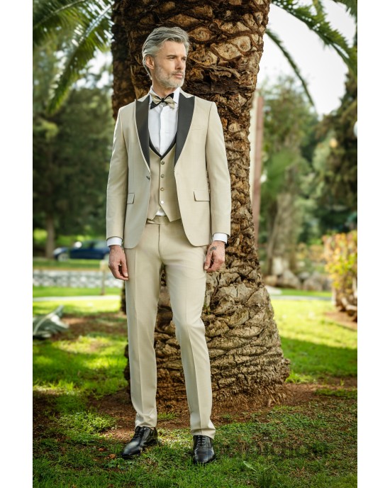 Κοστούμι 19V69 Italia Versace Abbigliamento μπεζ SLIM FIT