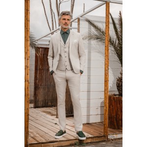 Κοστούμι 19V69 Italia Versace Abbigliamento Boho μπεζ Κοστούμι 19V69 Italia Versace Abbigliamento Boho μπεζ