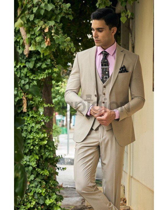 Κοστούμι Fabio Franco μπεζ SLIM FIT Κοστούμι Fabio Franco μπεζ SLIM FIT