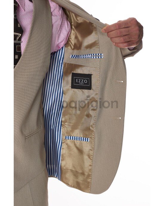 Κοστούμι Fabio Franco μπεζ SLIM FIT Κοστούμι Fabio Franco μπεζ SLIM FIT