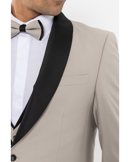Κοστούμι 19V69 Italia Versace Abbigliamento Bruno μπεζ SLIM FIT