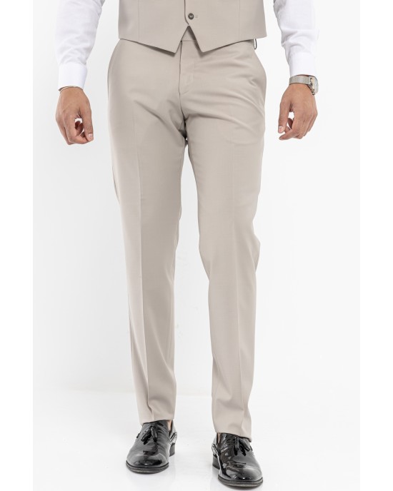 Κοστούμι 19V69 Italia Versace Abbigliamento Bruno μπεζ SLIM FIT