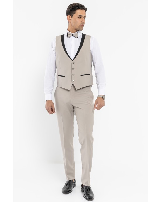 Κοστούμι 19V69 Italia Versace Abbigliamento Bruno μπεζ SLIM FIT