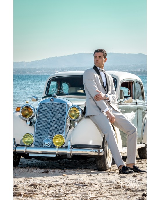 Κοστούμι 19V69 Italia Versace Abbigliamento Bruno μπεζ SLIM FIT