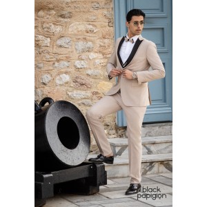 Κοστούμι 19V69 Italia Versace Abbigliamento Perotti μπεζ Κοστούμι 19V69 Italia Versace Abbigliamento Perotti μπεζ