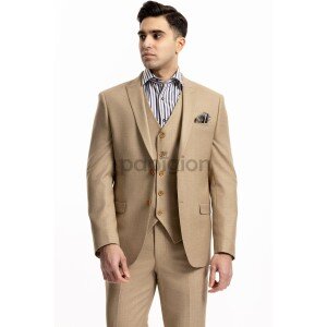 Κοστούμι Massimo μπεζ Κοστούμι Massimo μπεζ