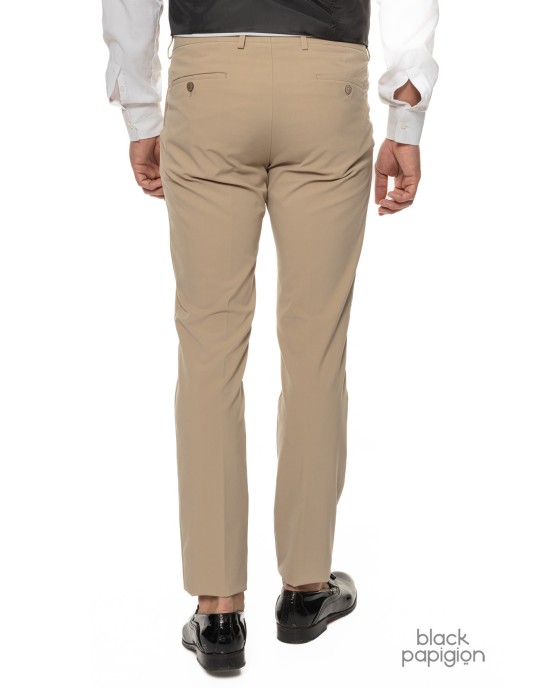 Κοστούμι 19V69 Italia Versace Abbigliamento Smoking Strech μπεζ SLIM FIT