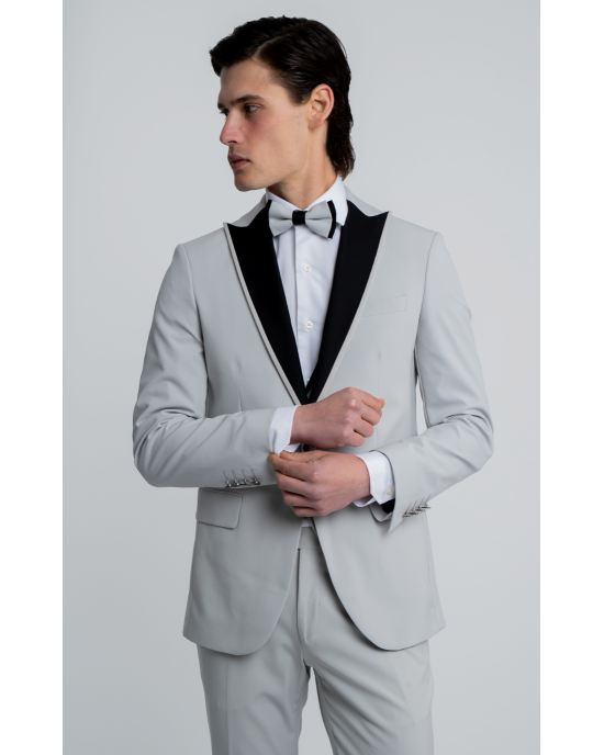 Κοστούμι 19V69 Italia Versace Abbigliamento Adriano Stretch μπεζ SLIM FIT