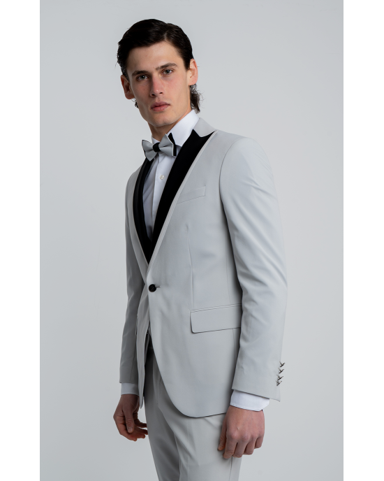 Κοστούμι 19V69 Italia Versace Abbigliamento Adriano Stretch μπεζ SLIM FIT