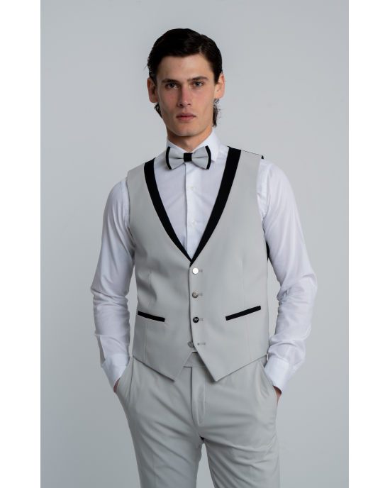 Κοστούμι 19V69 Italia Versace Abbigliamento Adriano Stretch μπεζ SLIM FIT