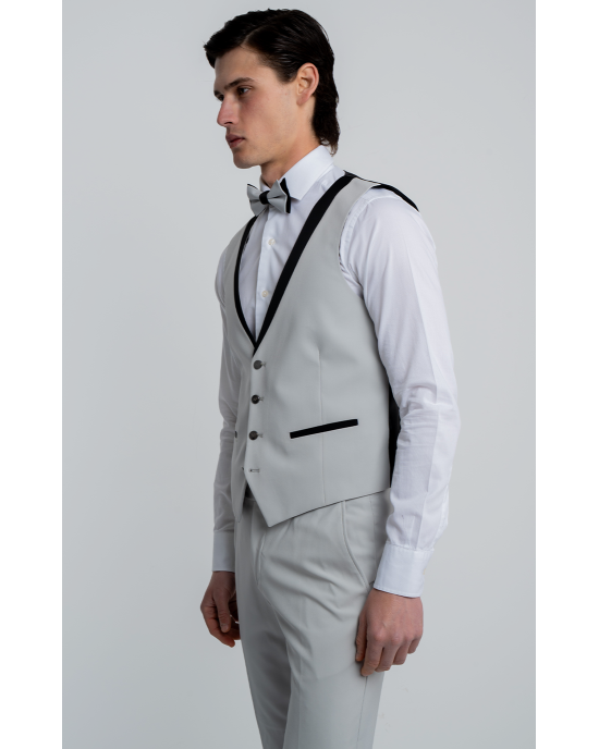 Κοστούμι 19V69 Italia Versace Abbigliamento Adriano Stretch μπεζ SLIM FIT