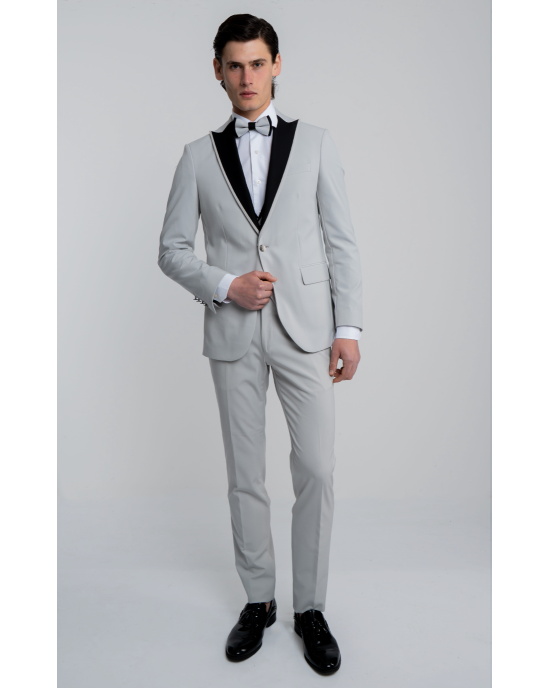 Κοστούμι 19V69 Italia Versace Abbigliamento Adriano Stretch μπεζ SLIM FIT