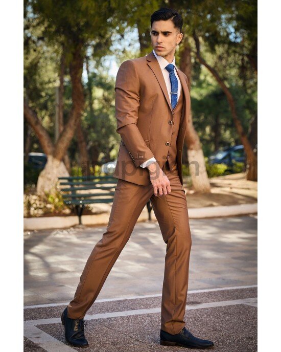 Κοστούμι Fabio Franco καφέ Κοστούμι Fabio Franco καφέ