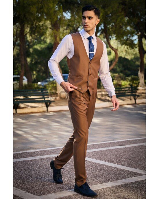 Κοστούμι Fabio Franco καφέ Κοστούμι Fabio Franco καφέ
