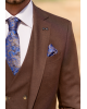 Κοστούμι Black Papigion καφέ SLIM FIT