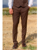 Κοστούμι Black Papigion καφέ SLIM FIT