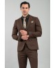 Κοστούμι Vittorio Flavio καφέ SLIM FIT