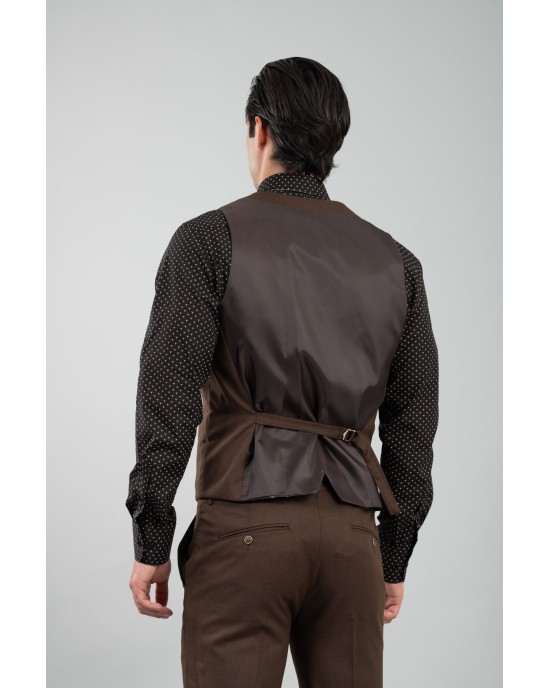Κοστούμι Vittorio Flavio καφέ SLIM FIT