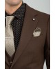 Κοστούμι Vittorio Flavio καφέ SLIM FIT