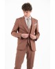 Κοστούμι Vittorio Rossi καφέ SLIM FIT