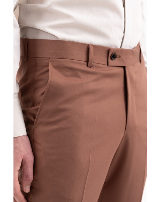 Κοστούμι Vittorio Rossi καφέ SLIM FIT