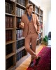 Κοστούμι Vittorio Rossi καφέ SLIM FIT
