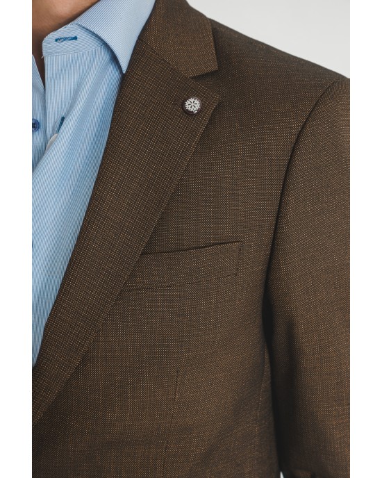 Κοστούμι Vittorio Luca καφέ SLIM FIT