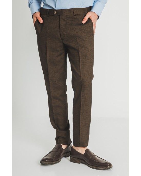 Κοστούμι Vittorio Luca καφέ SLIM FIT
