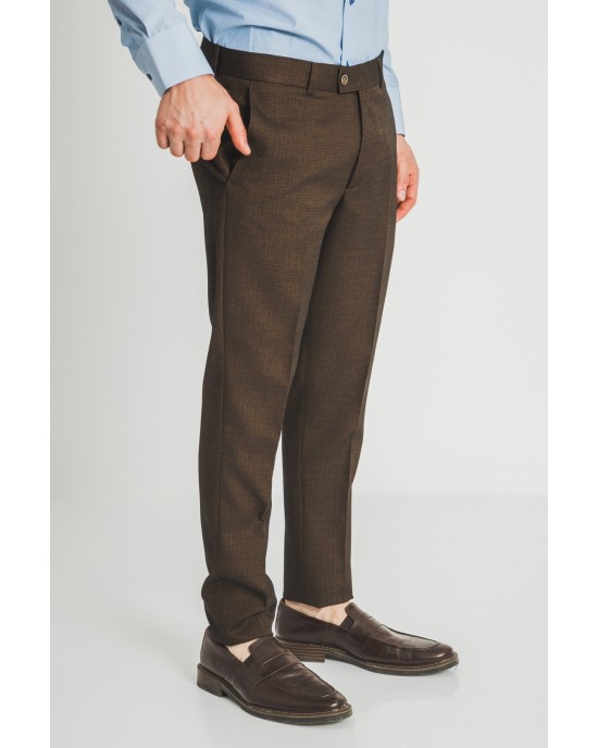 Κοστούμι Vittorio Luca καφέ SLIM FIT
