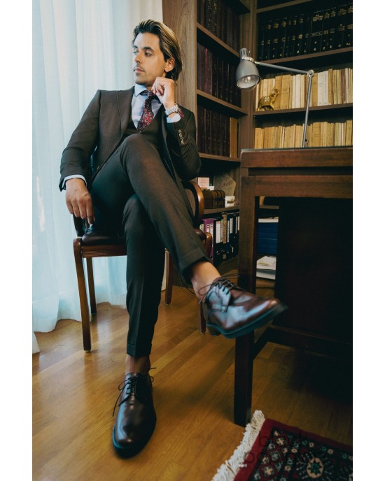 Κοστούμι Vittorio Luca καφέ SLIM FIT
