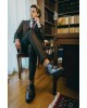 Κοστούμι Vittorio Luca καφέ SLIM FIT