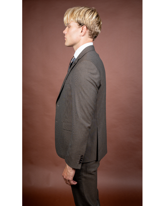 Κοστούμι Vittorio Notte καφέ SLIM FIT
