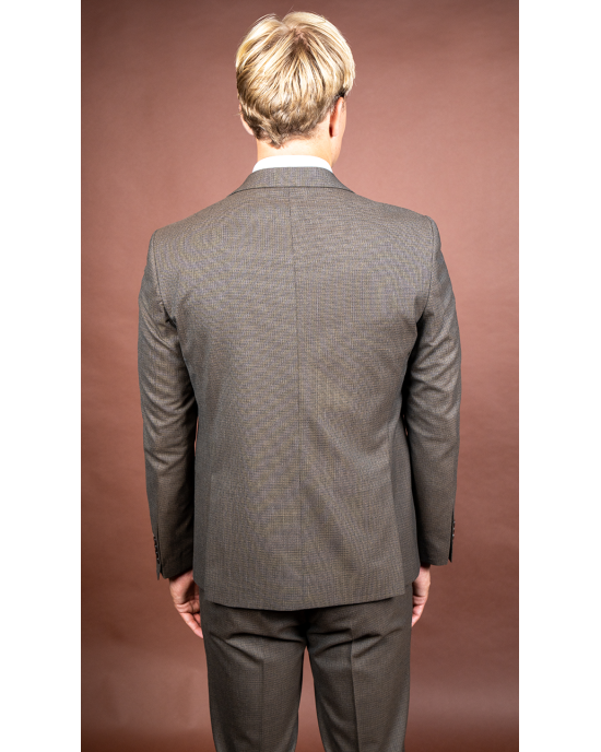 Κοστούμι Vittorio Notte καφέ SLIM FIT