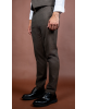 Κοστούμι Vittorio Notte καφέ SLIM FIT