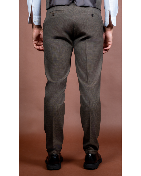 Κοστούμι Vittorio Notte καφέ SLIM FIT