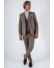 Κοστούμι Black Papigion Lougano καφέ SLIM FIT
