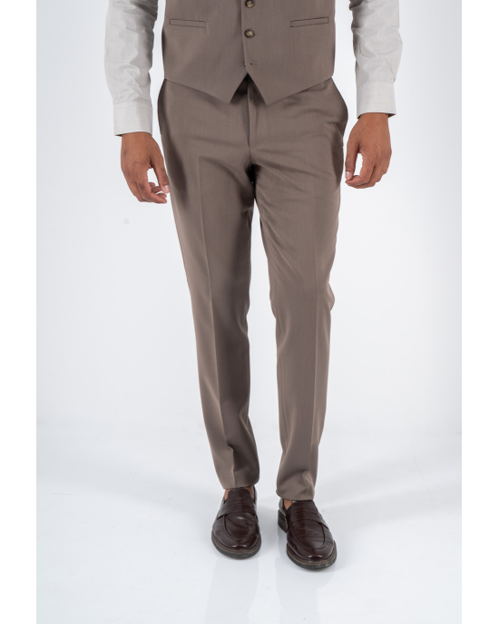 Κοστούμι Black Papigion Lougano καφέ SLIM FIT